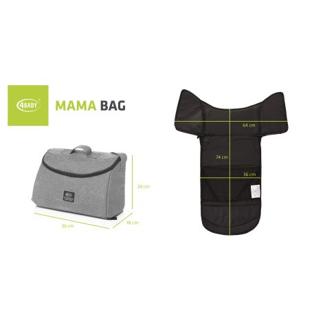 4Baby  MamaBag XXIII - torba pielęgnacyjna | Black - 2